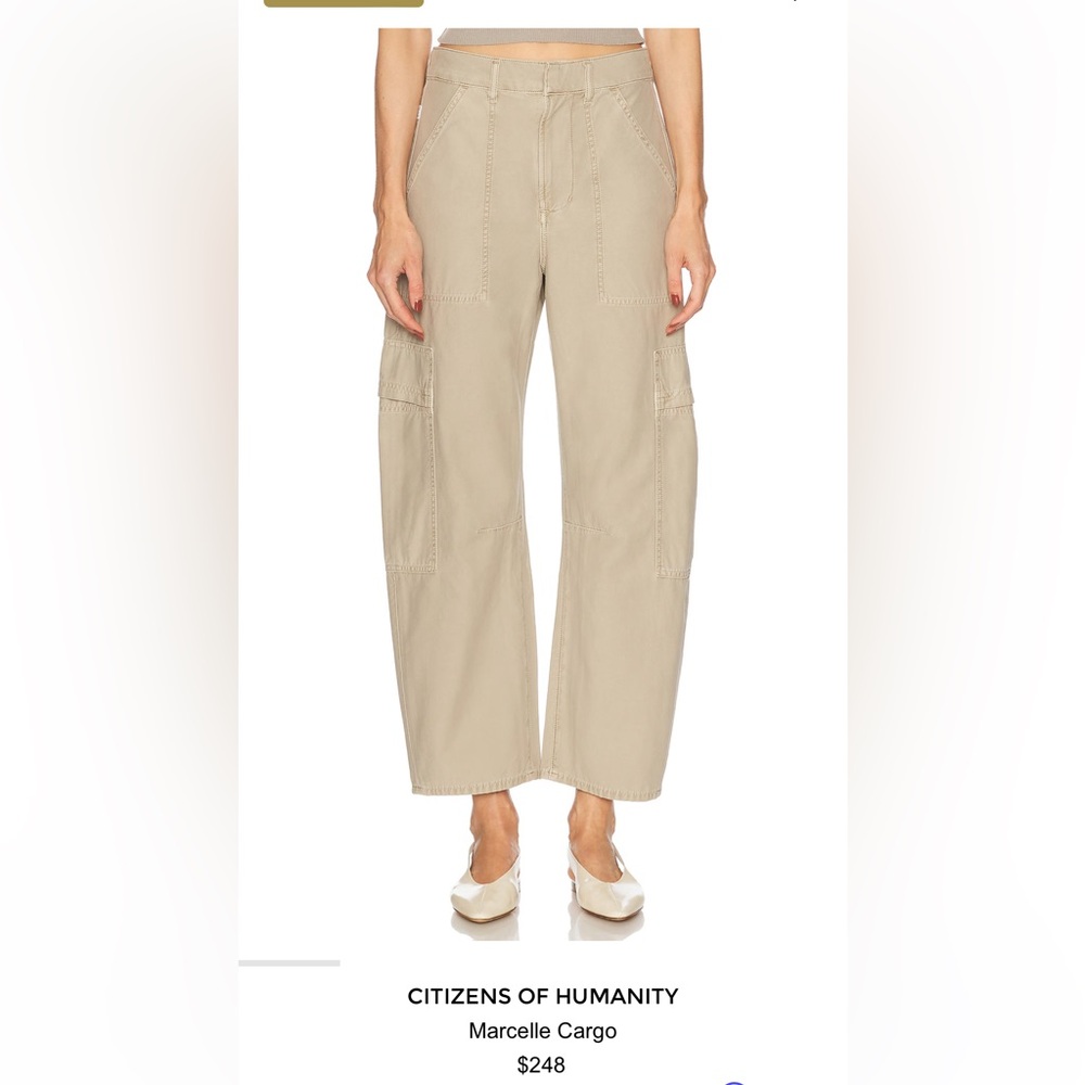 Citizens of Humanity Tan Wide Leg Cargo Pants
